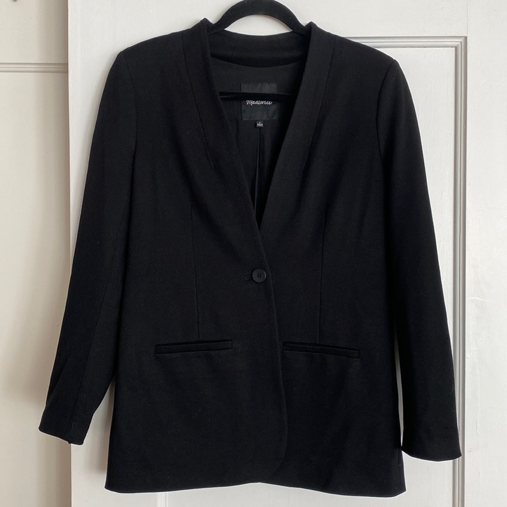 Madewell Long Blazer in Black